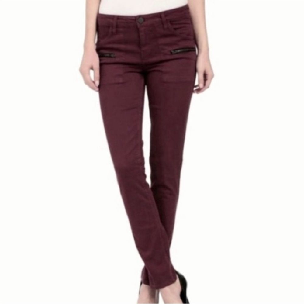 Anthropologie Sanctuary Ace Utility Wine Red‎ Skinny Jean Pants